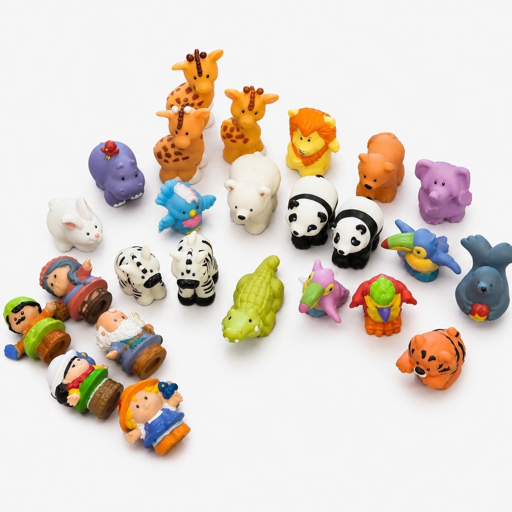 Fisher-Price Little People Noah's Ark Zoo Animal Figure Lot 25pc 2001 Vintage